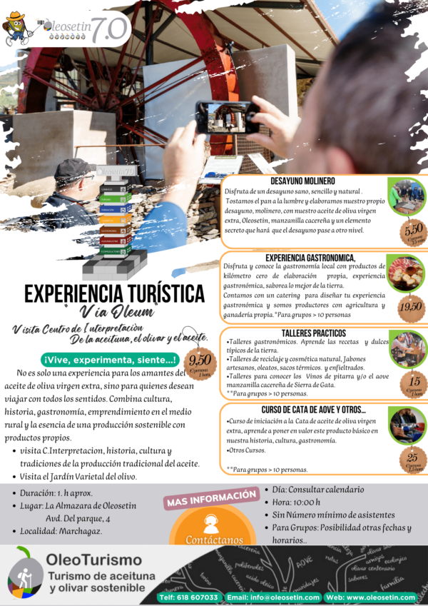 Vía Oleum experiencia turística oleosetin Marchagaz